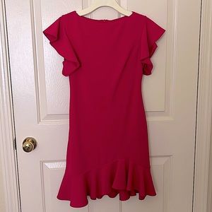 Vince Camuto Magenta Ruffle Mini Dress